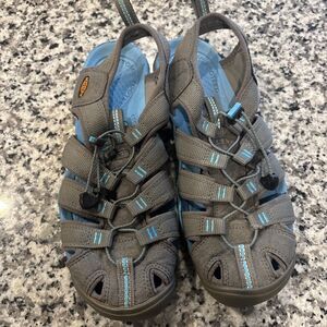 Keen CNX Gray and Blue Outdoor Sandals size 8.5